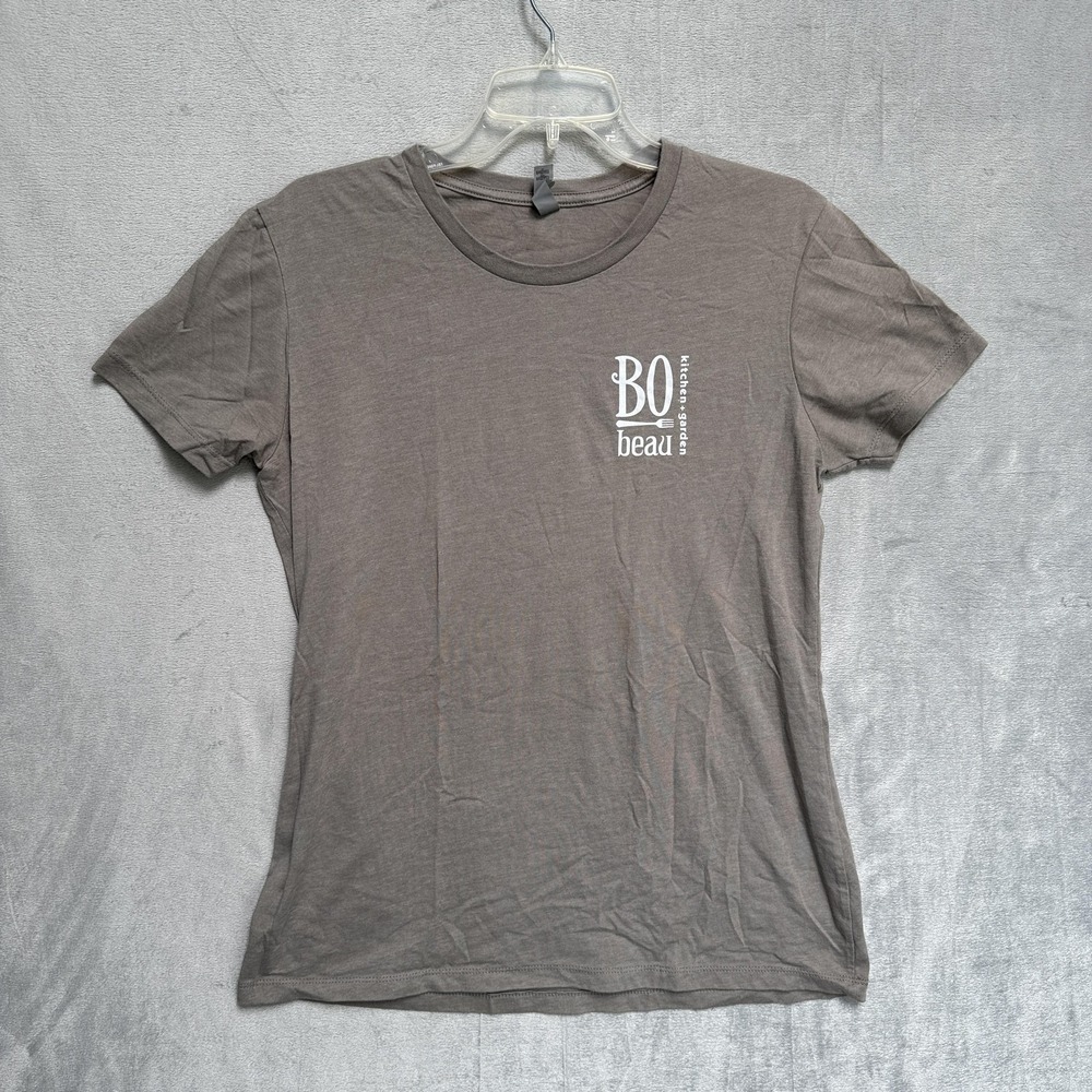 Next Level Apparel Shirt Womens XL Brown BO‎ Beau Kitchen Garden Graphic Tee
